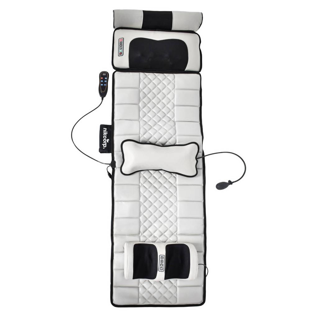 Mata masująca wibracyjna do masażu pleców na fotel materac 175x50 cm szara