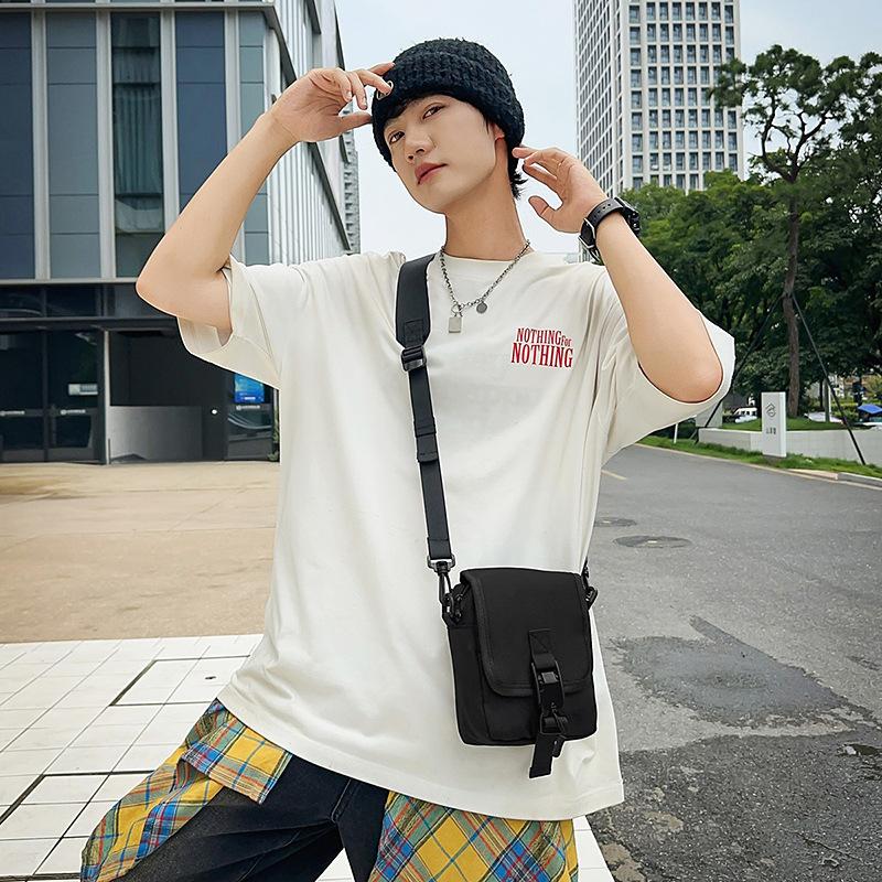 Trendy brand fashion shoulder bag versatile light casual simple foreign style men's and women's messenger bag