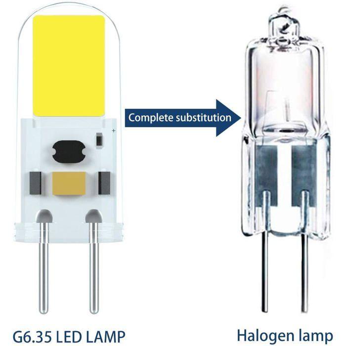 Ampoule LED GY6.35 (G6.35) 2W équiv. 20W 6000K Blanc froid - Pack de 5