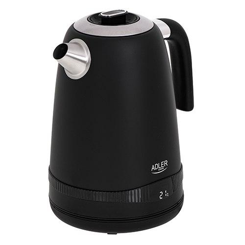 Adler | Kettle | AD 1295b | Electric | 2200 W | 1.7 L | Stainless Steel | 360° Swivel Base | Black