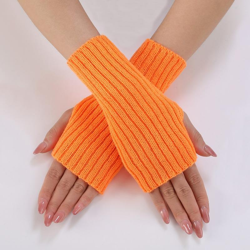 Botvotee Y2k Accessories Sleeves for Women Arm Warmers Winter Knit Fingerless Gloves Warm Free Shipping Half Finger Arm Guard