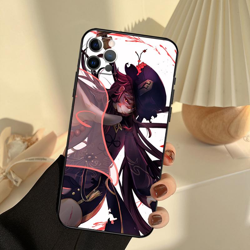 Hu Tao Genshin Impact Phone Case For iPhone 13 16 15 11 12 14 17 Pro Max 12 mini 15 16 Plus 16e 17 Air Cover Funda
