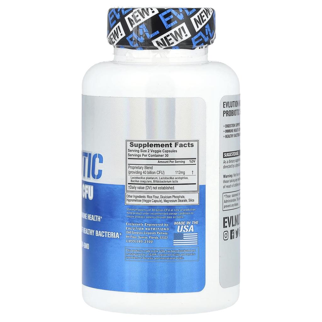 Probiotic, 40 Billion, 60 Veggie Capsules (20 Billion Cfu per Capsule)