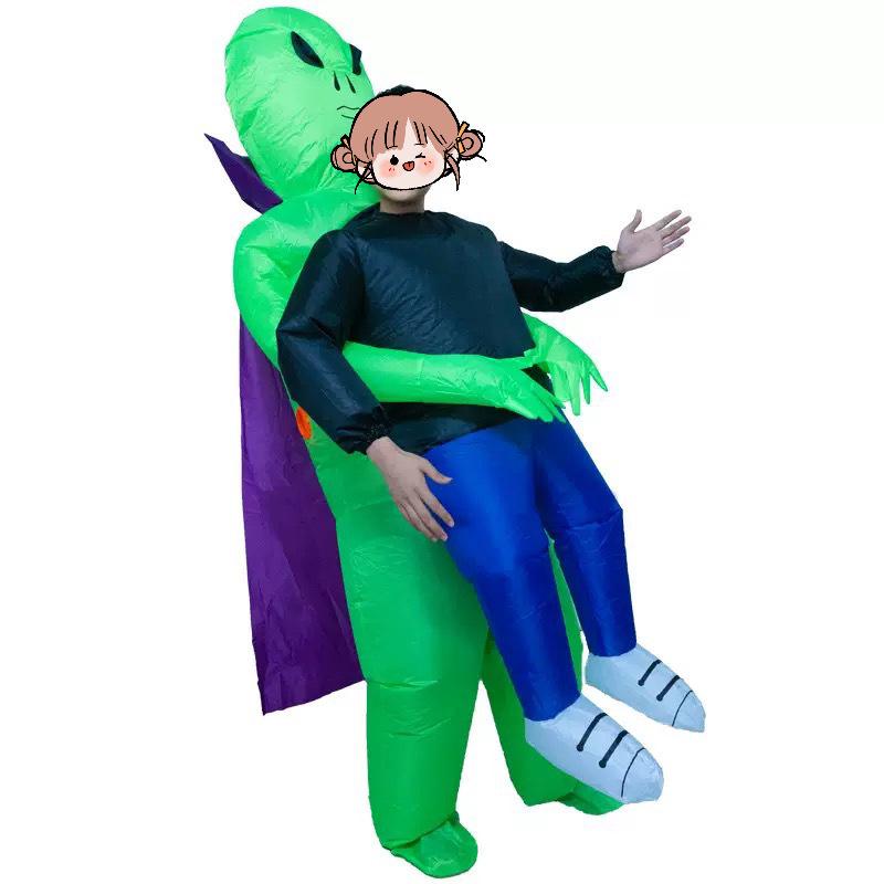 Costume Gonflable Dinosaure Alien Halloween Très Vendu - Tenue Poupée Drôle Créative pour Spectacles et Maquillage