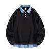 TUCANO Men's Faux Two-Piece Polo Collar Sweatshirt