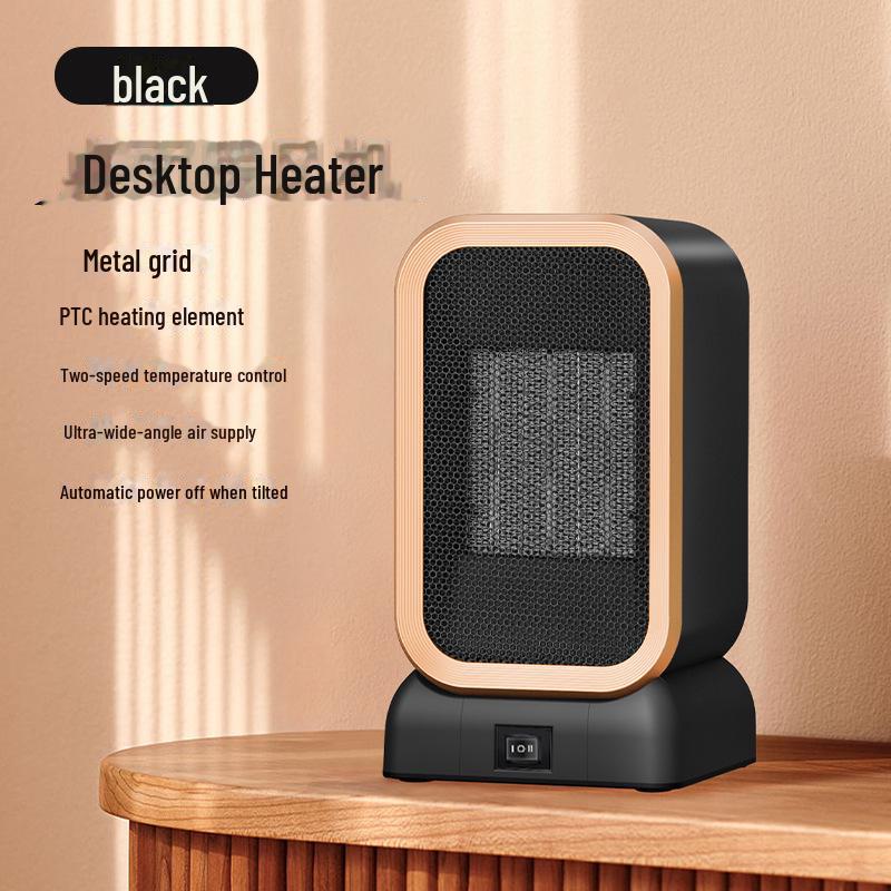 

Компактный мощный керамический настольный обогреватель для дома и офиса Small G, European regulations чёрный