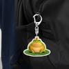 1/6Pcs Keychain Transparent Acrylic Finish Lightweight Keychain Cartoon Beaver Design Expressive Character Key Holder Bags Phone Accessories