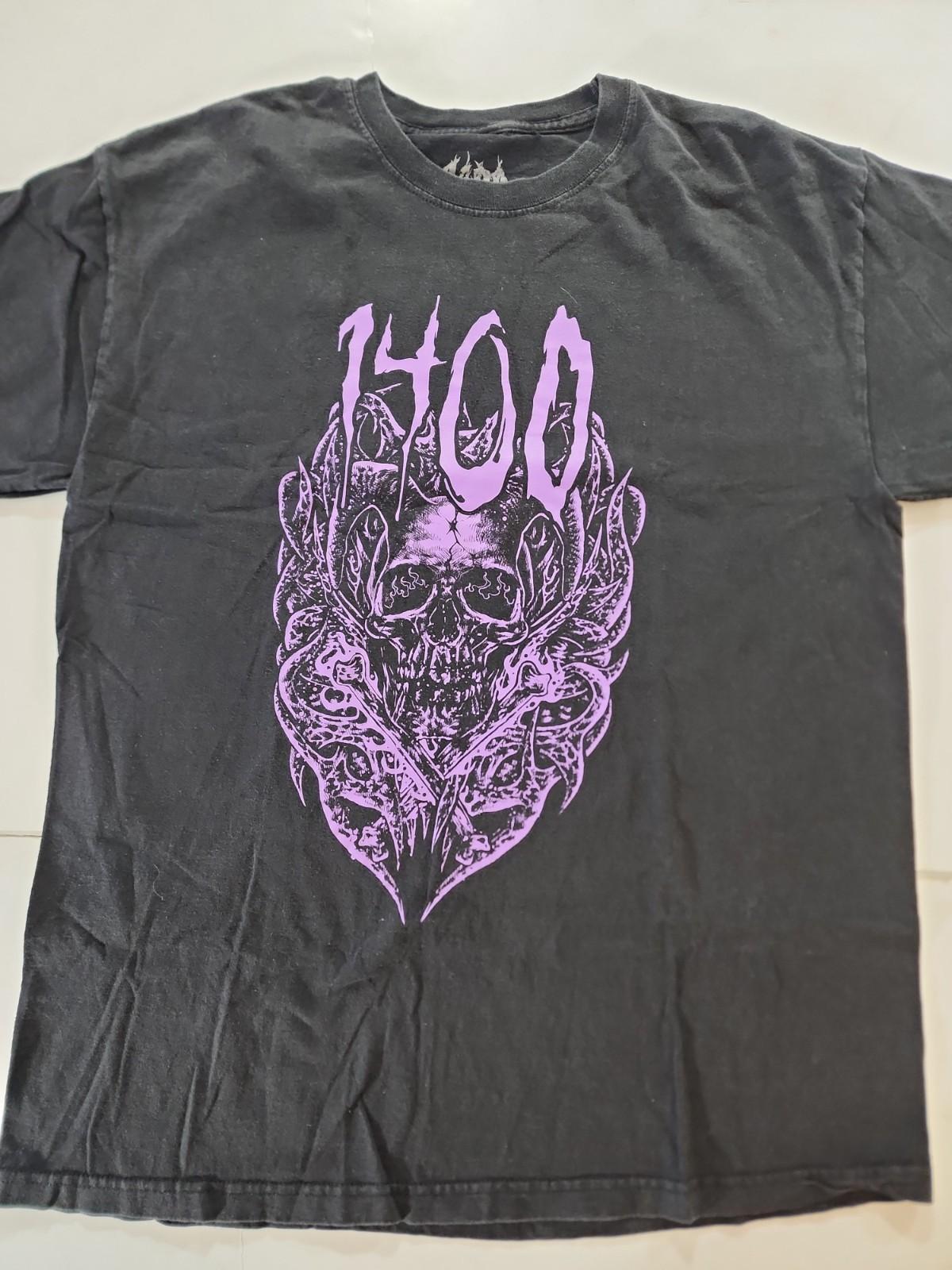 Trippie Redd 1400 T Shirt Mens Large Black Purple Skull Gothic Metal Merch Tee Unisex T-Shirt XXXXL