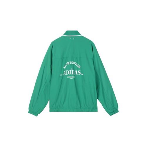 adidas Casual Sports Comfortable Polo Collar Jacket for Men - Smoky Green