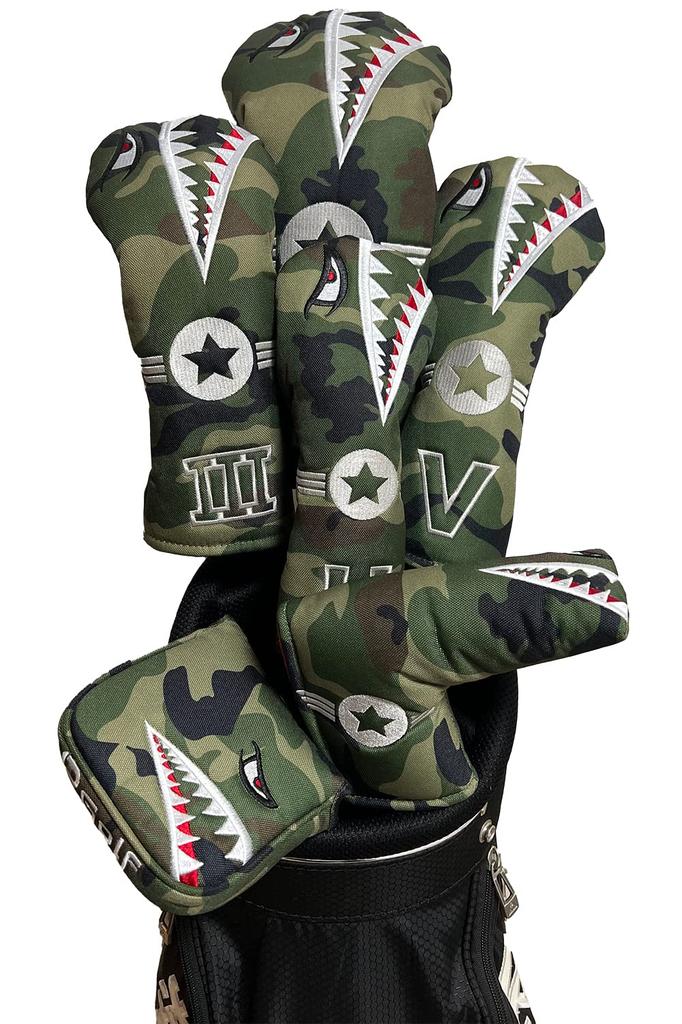 P.Golf Shark Headcovers (Set) (1, 3, 5, UT)