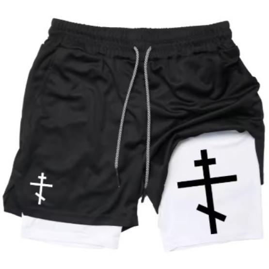 Cross Christian God Bible Pray Faith Jesus Muay Thai Kick Boxing MMA Shorts Men Women Unisex Double Layer Quick Dry Training Sport Gym Fitness Workout