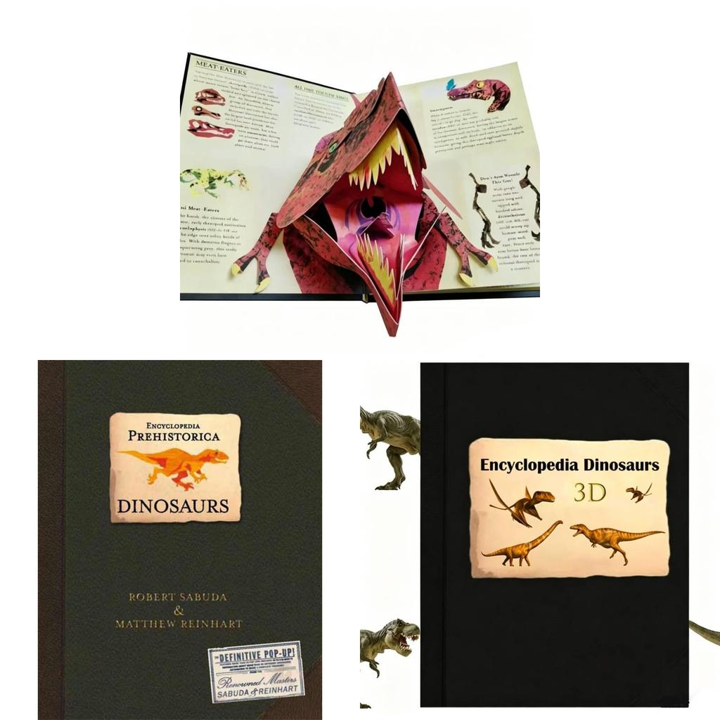 Dinosaur Encyclopedia 3d Paper Book For Prehistoric Animal Learning And Gift