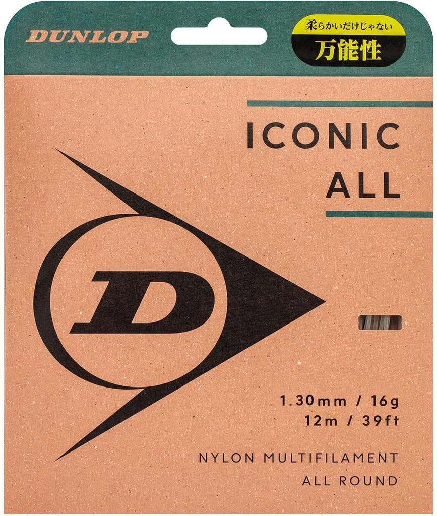 Dunlop ICONIC ALL Tennis DSTA31001 String, 12m, Natural, 1.30/16G,
