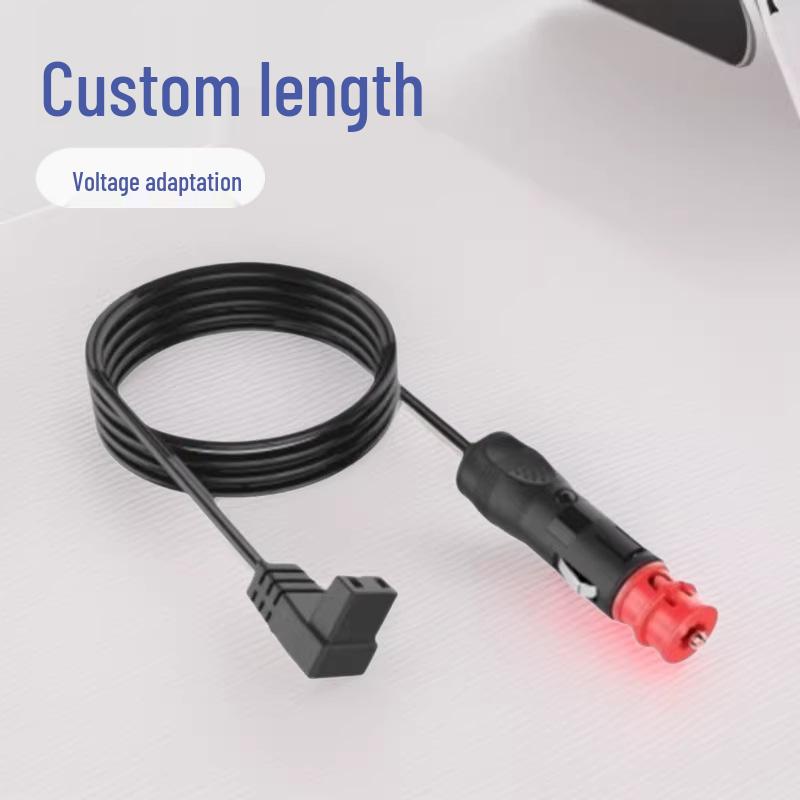 

In-Stock German Car Refrigerator Cigarette Lighter Plug, European Freezer Cable, Double 0.5mm² Wire 2x0.5mm²