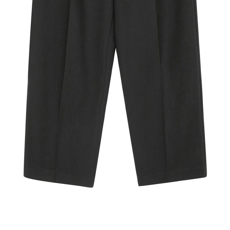 LESS Women's Lamb Wool Straight-Leg Trousers