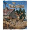 JQ Licensing Lz-Jp The Farm House Silky Deer Supersoft Blanket