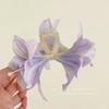 Fashion Lily Flower Hair Clip Crab For Women Girls Elegant Fairy Large Hair Claw Jaw Shark Hairpins Sweet Hair Accessories