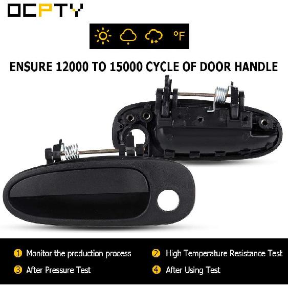OCPTY Door Handle Exterior Front Driver Left Side Replacement fit 1993-1997 for Geo Prizm for Corolla Outside Door Handle Black