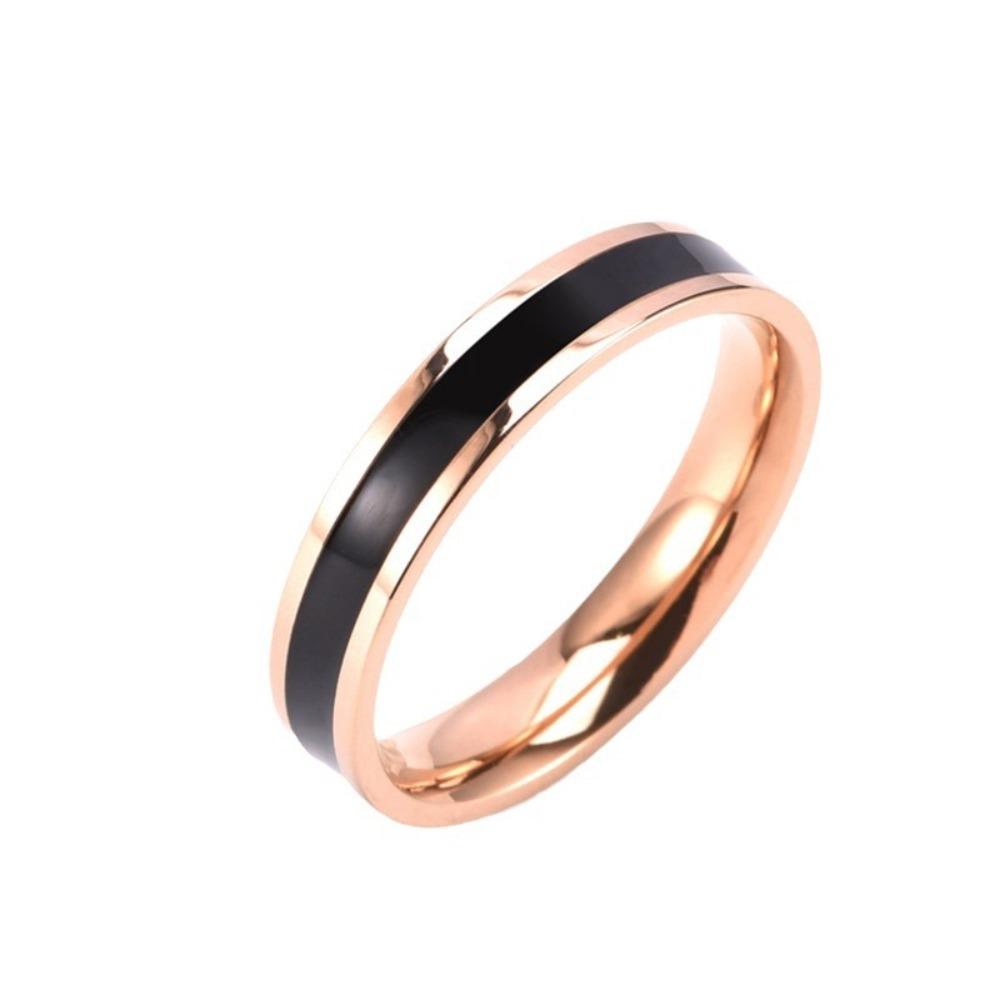 

Elegant Stainless Steel Rings with Black and White Weddings Fashion Zircon for Men and Women 5