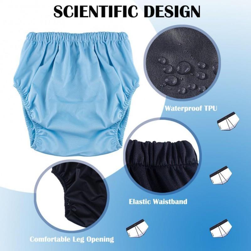 Reusable Washable Incontinence Pants Adults Elderly Men Women Leak-Proof Waterproof Underwear