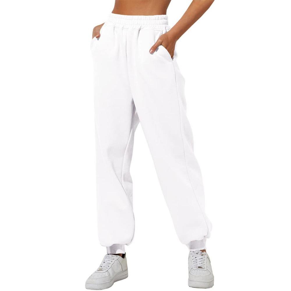 Womens Fashion Loose Solid Sweatpants Drawstring Casual Trousers With Pockets
