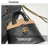 European & American 2025 Retro Suede Color Block Chain Shoulder & Crossbody Handbag