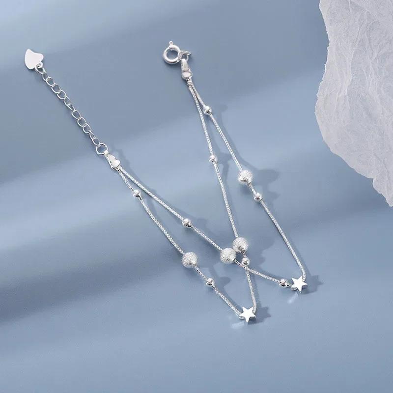 Silver Beautiful Stars Bracelets for Women Korean Fashion Designer Party Wedding Jewelry Holiday Gifts