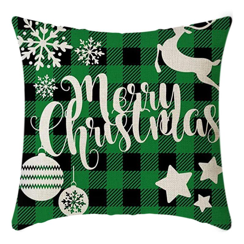 Christmas Pillow Case Printed Living Room Sofa Bedroom Pillow Case Christmas Pillow Case Printed