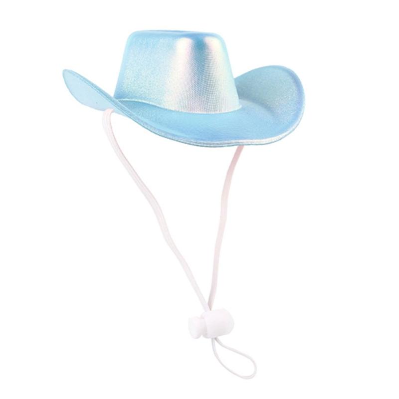 

Pet Outdoor Hat for Sunbonnet Custume Outfit Hat Sports Party Hat with Adjustable Belt Outfit for Pet Photo Props синий
