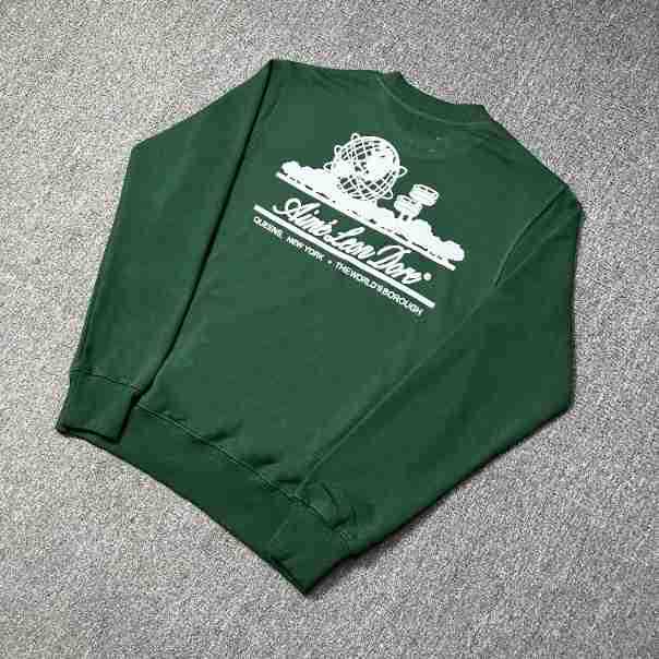 Aime New York Queens Landmark Print Round Neck Sweatshirt - Versatile Men's Hoodie