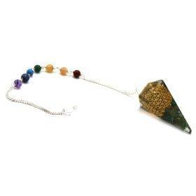 Orgonite Chakra Pendulum, Flower of Life