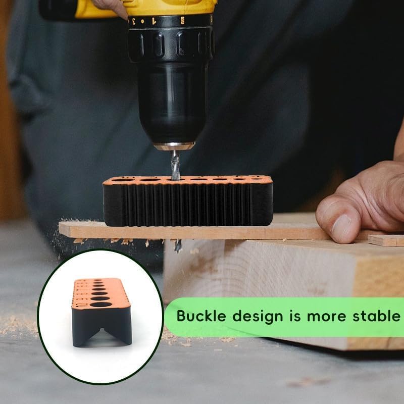 High-precision drilling guide block with adjustable angle for woodworking and metal drillingDIYHand Tool Locator