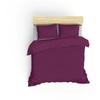 Parure de lit - 1 housse de couette 220 x 240 cm + 2 taies d'oreiller 60 x 60 cm - 100% coton renforcé - Violet