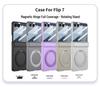 Samsung Z Flip7 Magnetic Case with Rotating Stand and Full Coverage Hinge Protection