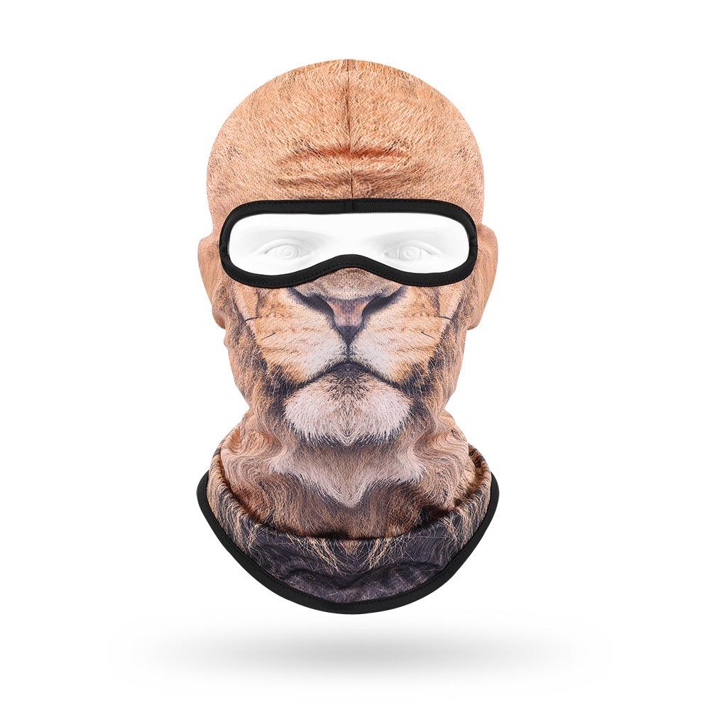 Sweat Wicking Face Mask Breathable Head Cover Animal Print Neck Gaiter Hiking