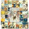 50Pcs/Set Ukiyoe Cats . Vintage Japanese Art Stickers DIY Fashion Doodle Decals Stickers