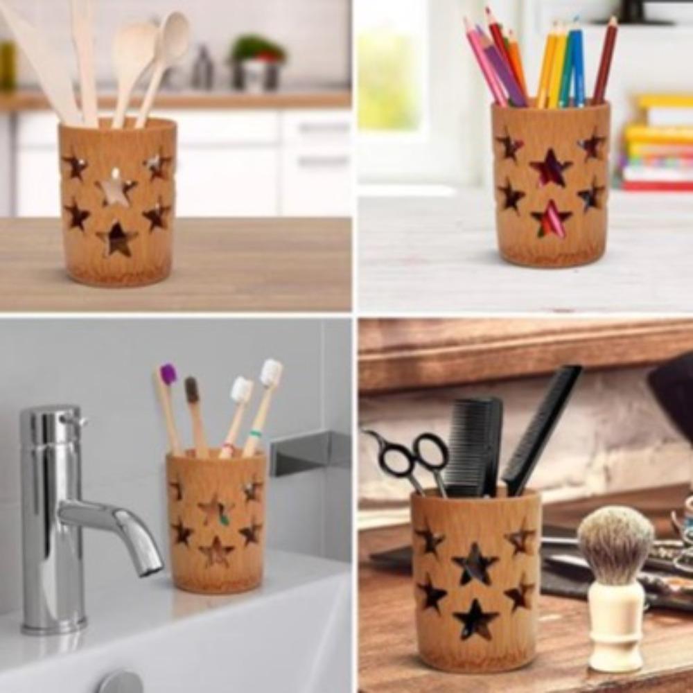 Copo Oco de Banheiro Drenagem Estojo de Armazenamento de Pasta de Dentes Porta-Lápis Criativo Pincel de Maquiagem