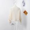 Maglioni da donna corti, a maniche lunghe, con apertura frontale, cardigan leggero in maglia, scialle, poncho