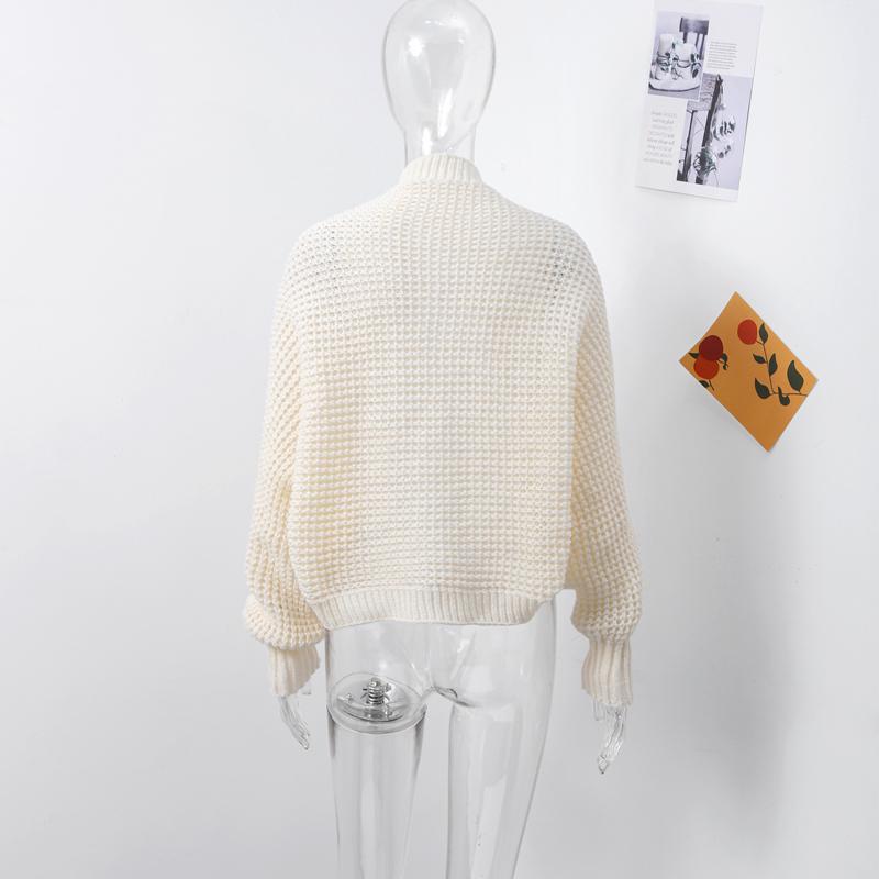 Maglioni da donna corti, a maniche lunghe, con apertura frontale, cardigan leggero in maglia, scialle, poncho