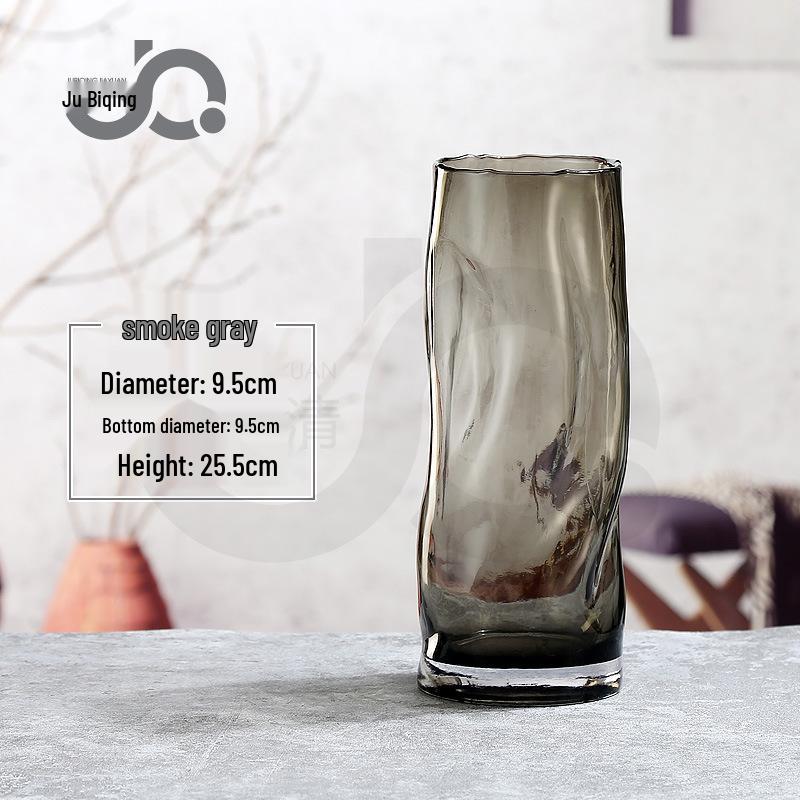 Nordic Clear Glass Vase for Lucky Bamboo - Stylish Living Room Decor & Floral Arrangements