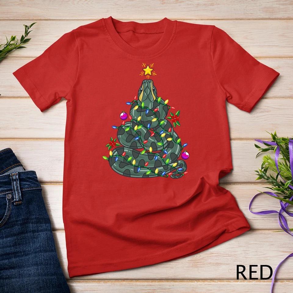 Anaconda Christmas Tree Snake Animal Unisex T-shirt 10 XL