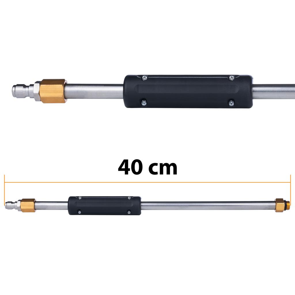 Set of 7 lances/extensions for pressure washers, including a 30° angled lance + 5 nozzles with a 1/4” quick connector, 250 bar