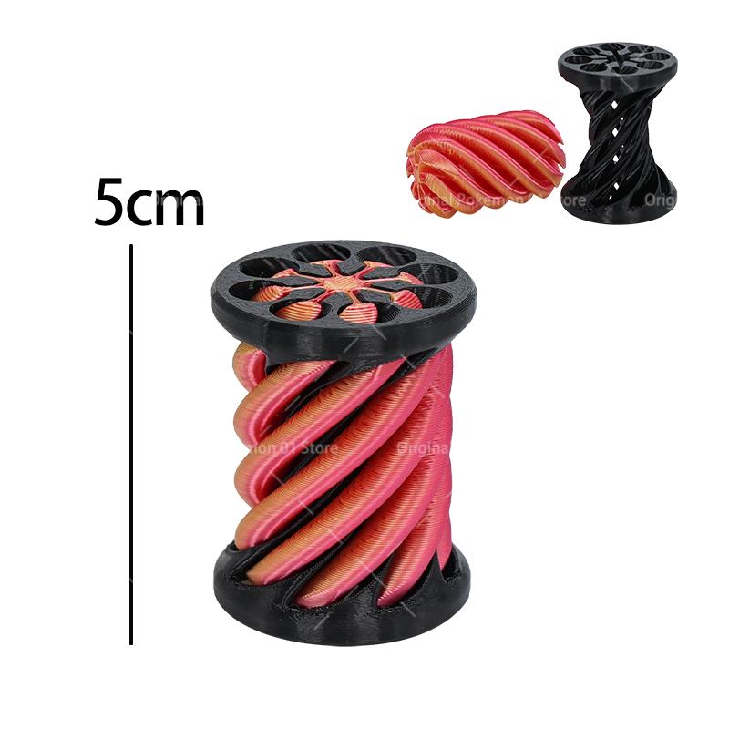 3D Printed Spiral Cone Fidgeting Plaything Impossible Pyramid Passthrough Ghost Sculpture Small Vortex Thread Illusion Relaxation Toy