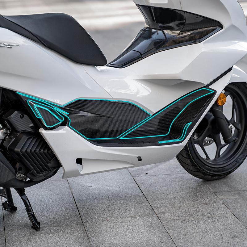 Used For HONDA PCX 160 New Design Carbon Fiber Protective Stickers Fairing Kits Motorcycle Plastic Decorative Accessories Refit