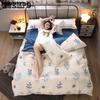 Cotton Bedding Set Sheet Geometric Flat Sheet Pillow Cover Bedding Set Home Decor