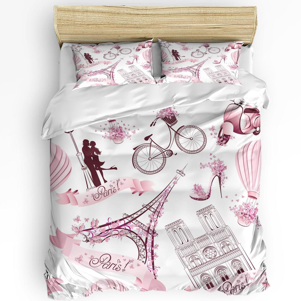 3pcs Bedding Set Pink Flamingo Home Textile Duvet Cover Pillow Case Boy Kid Teen Girl Bedding Covers Set