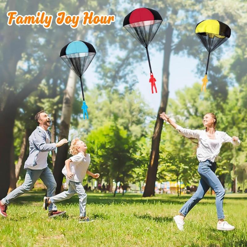 Brinquedo de Paraquedas para Crianças Figuras Sem Emaranhar Brinquedos de Lançar Paraquedas Voadores Paraquedas para Interior e Exterior Presente Lembrancinhas de Festa