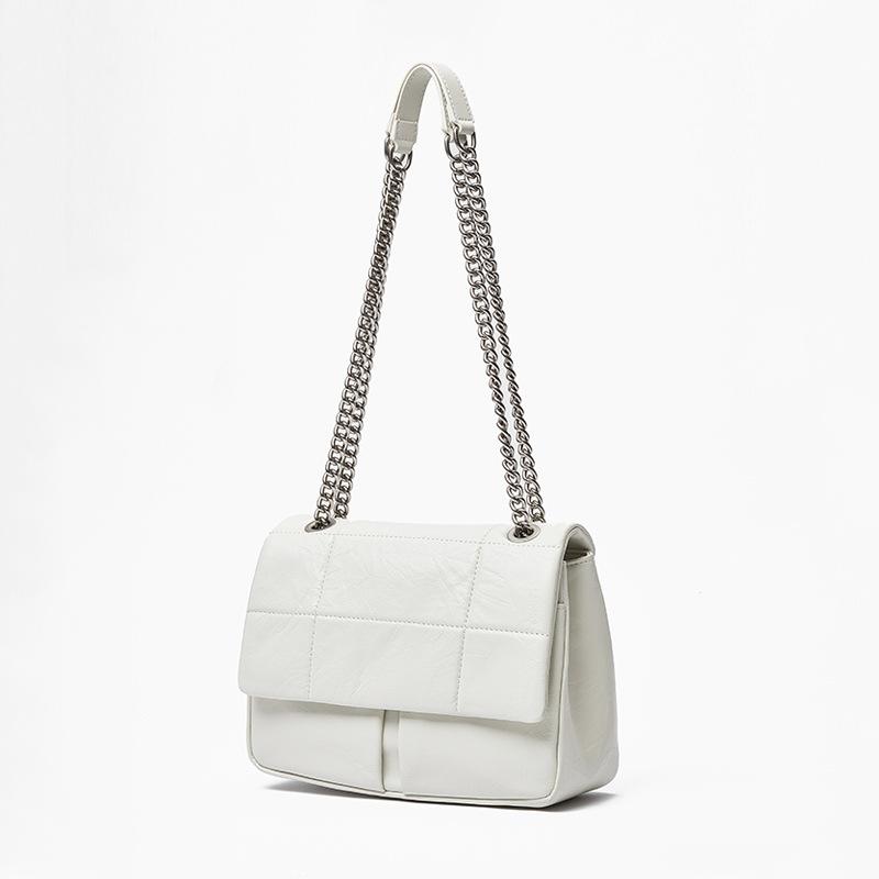 Новая корейская дорожная сумка с цепочкой и верхним слоем из воловьей кожи — фото 6