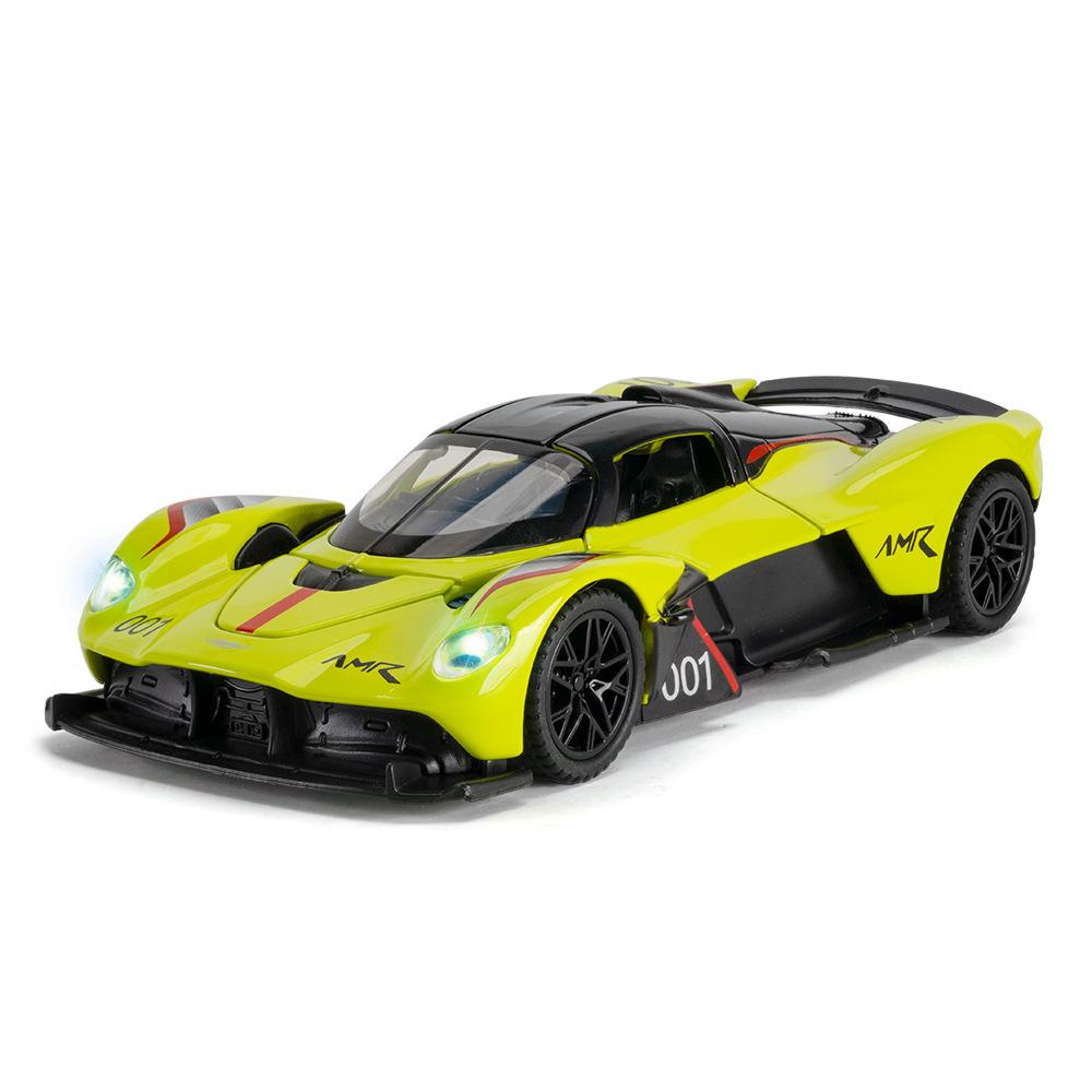 

1/32 масштаб Aston Martin VALKYRIE сплав металла имитационная модель автомобиля литье игрушечные транспортные средства автомобили украшения образование миниатюрные игрушки дети мальчик подарок флуоресцентный зеленый