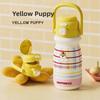 with Handle Cartoon Straw Cup 520ml Vacuum-insulated Bottle Bounce Insulated Cup  Coffee Tea
